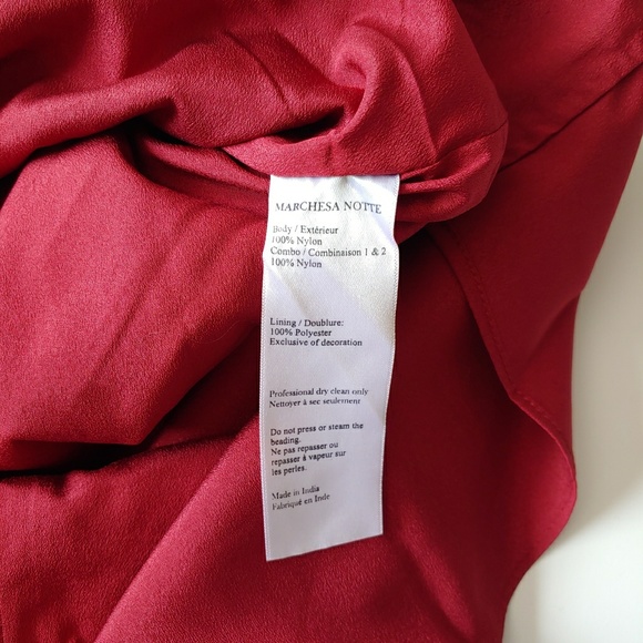 NWT Marchesa Fringe Embroidered Cocktail Dress - Picture 8 of 8